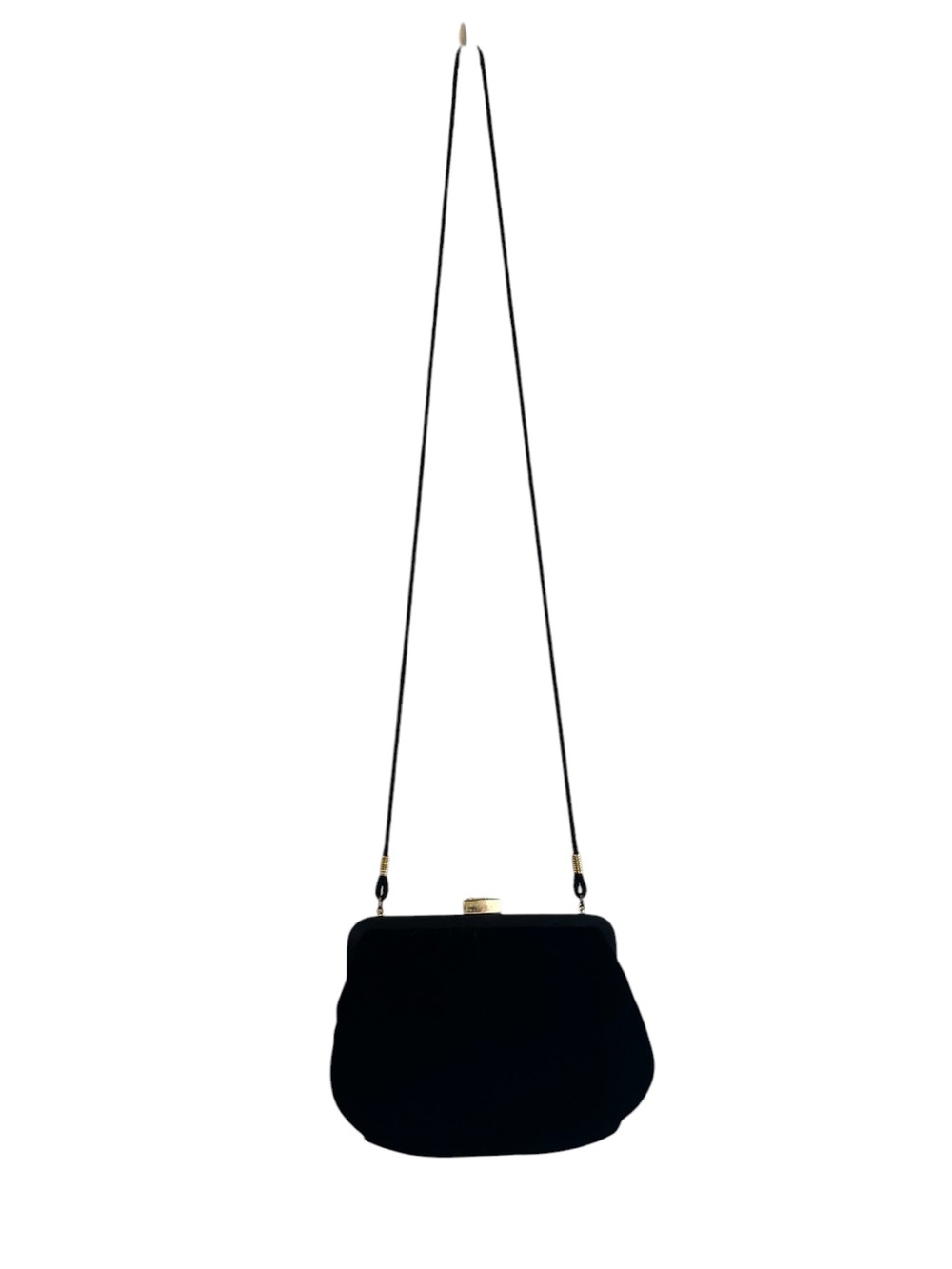 Talbots Black Velvet Chain Clutch